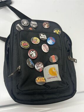 Carhartt Black Belt Bag with Band Button Accents